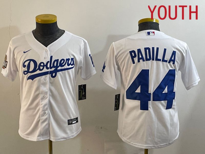 Youth Los Angeles Dodgers 44 Padilla White Game 2024 Nike MLB Jersey style 1218